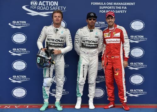 Nico Rosberg, con gesto más serio que sus rivales