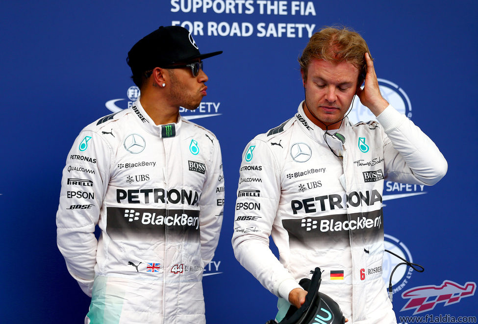 Primera fila en parrilla para Lewis Hamilton y Nico Rosberg