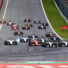 Primeros metros del GP de Austria 2015