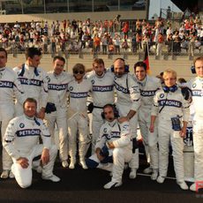 Foto de los ingenieros de Heidfeld