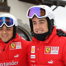Alonso y Massa listos para esquiar