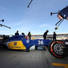 Rafaelle Marciello pilota el Sauber C34 durante los L1