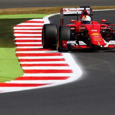 Sebastian Vettel no estuvo totalmente satisfecho en su SF15-T