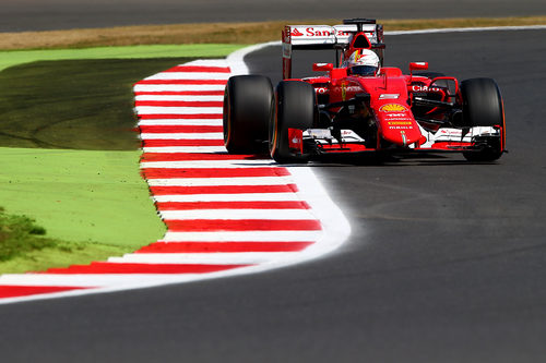 Sebastian Vettel no estuvo totalmente satisfecho en su SF15-T