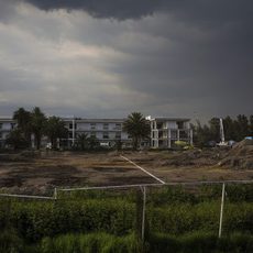 Trabajos de construcción en el Hermanos Rodriguez