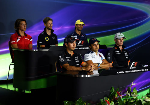 Los protagonistas de la rueda de prensa de la FIA del jueves