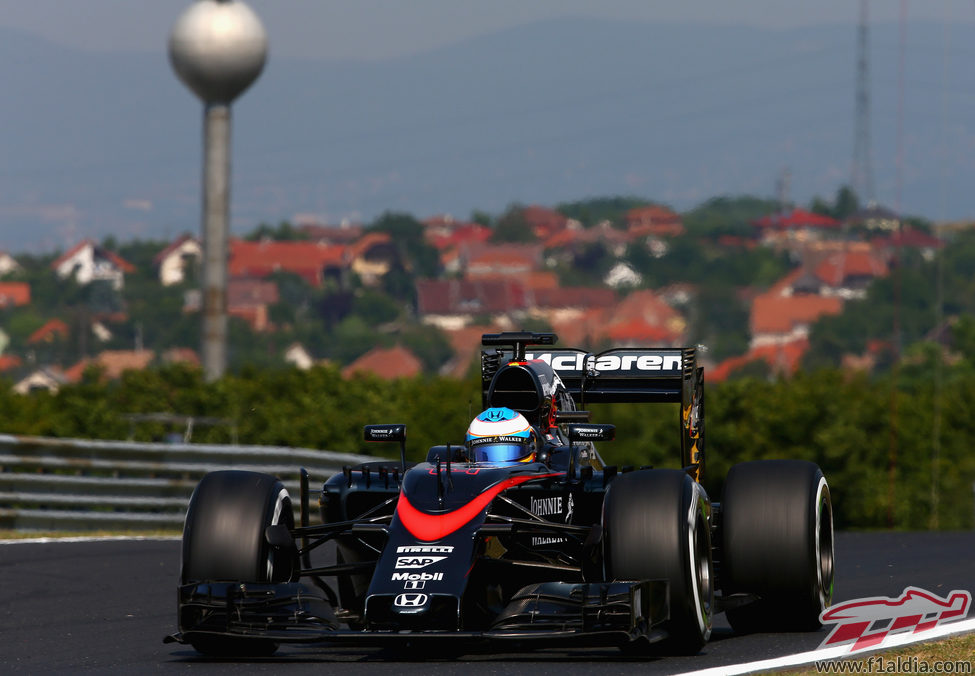 Fernando Alonso pilota sin sufrir ningún problema