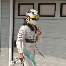 Lewis Hamilton, contento con su nueva pole