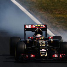 Romain Grosjean se pasa de frenada