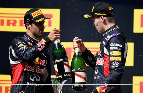 Doble podio de los pilotos de Red Bull en Hungría