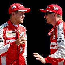 Gran actuación de Kimi Räikkönen y Sebastian Vettel