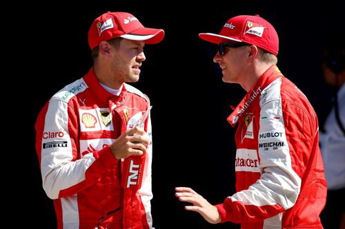 Gran actuación de Kimi Räikkönen y Sebastian Vettel
