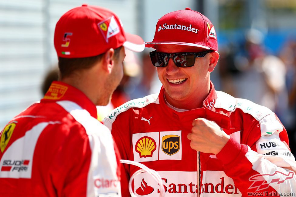 Un sonriente Kimi Räikkönen acaba segundo el sábado