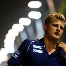 Marcus Ericsson en el paddock