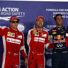 Vettel, Ricciardo y Räikkönen, los más rápidos en Singapur
