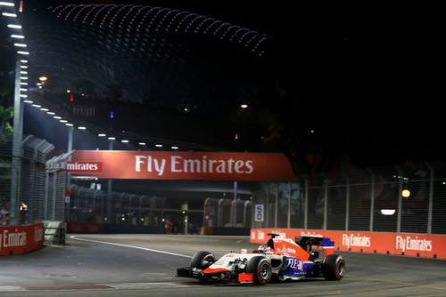 Will Stevens aprendiendo el trazado de Singapur