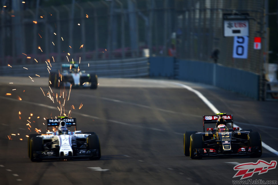 Valtteri Bottas sacando chispas