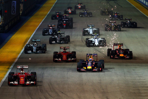 Salida del GP de Singapur 2015