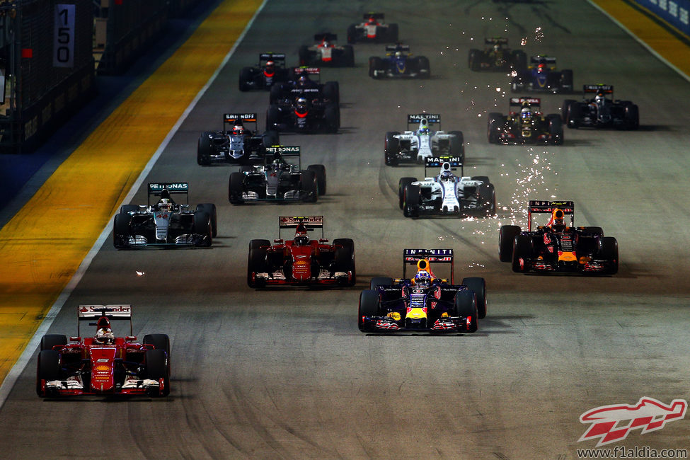 Salida del GP de Singapur 2015