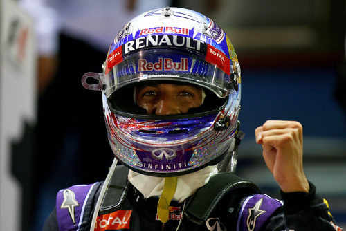Alegría enorme de Daniel Ricciardo al alcanzar el podio