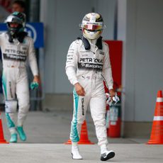 Lewis Hamilton tras perder la pole por milésimas en Suzuka