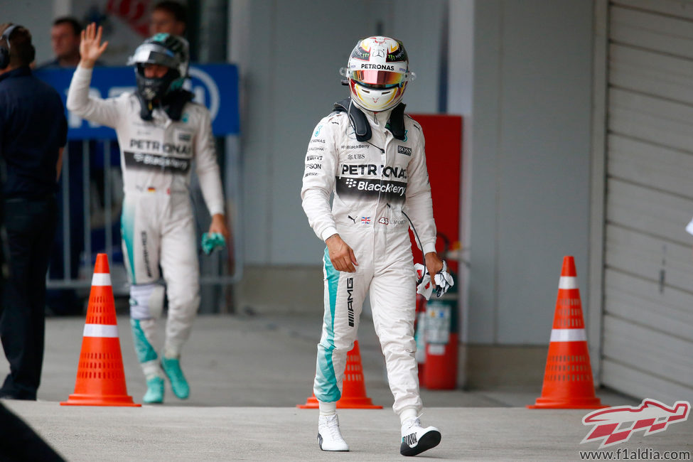 Lewis Hamilton tras perder la pole por milésimas en Suzuka