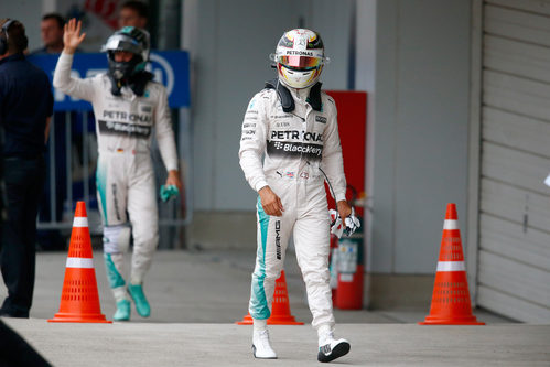 Lewis Hamilton tras perder la pole por milésimas en Suzuka