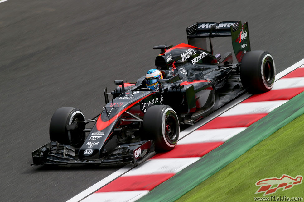 Fernando Alonso da el máximo en la clasificación del GP de Japón 2015