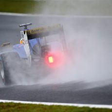 Marcus Ericsson sufriendo aquaplaning