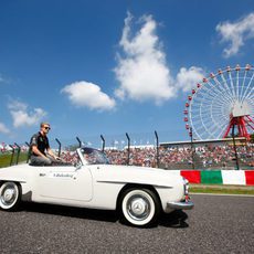 Nico Hulkenberg en el drivers' parade