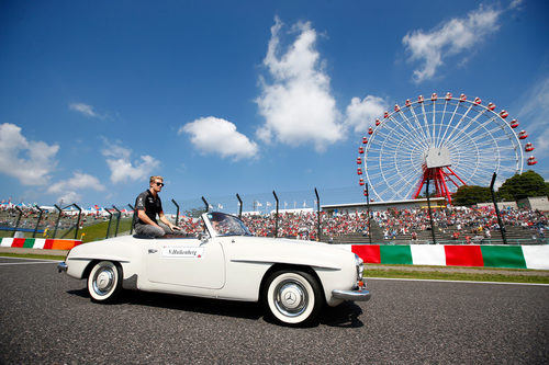 Nico Hulkenberg en el drivers' parade