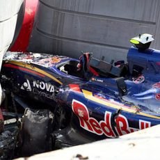 Fuerte accidente de Carlos Sainz