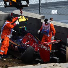 Susto en los Libres 3 con el accidente de Carlos Sainz