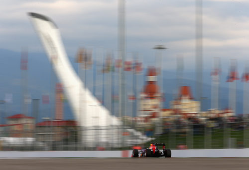 Daniel Ricciardo en la pista del GP de Rusia