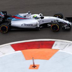 Felipe Massa durante su stint con el compuesto blando