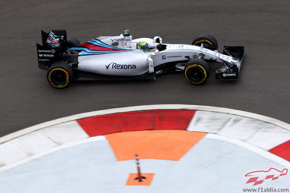 Felipe Massa durante su stint con el compuesto blando