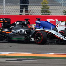 Marcus Ericcsson choca con Hülkenberg y abandona en Sochi