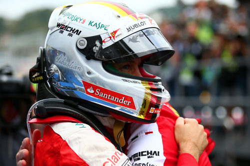 Sebastian Vettel emocionado por su segunda posición
