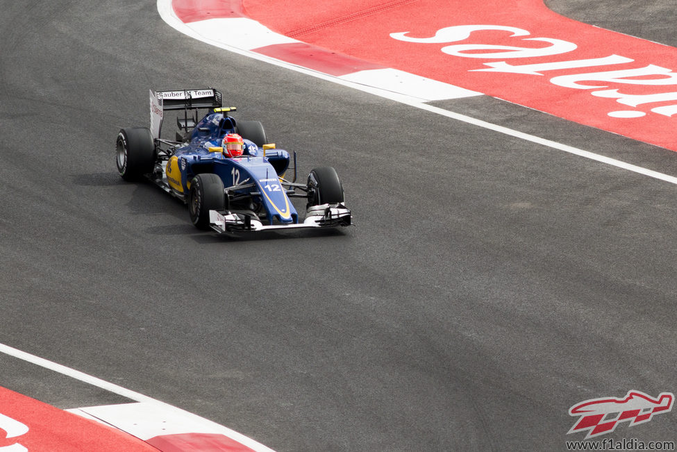 Felipe Nasr luchando por encontrar más adherencia