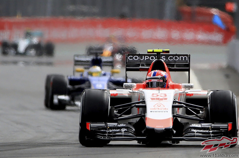 Alexander Rossi rueda en la clasificación del GP de México 2015