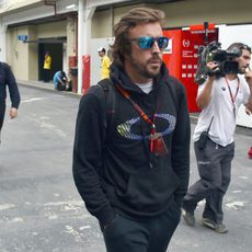 Fernando Alonso llega a Interlagos