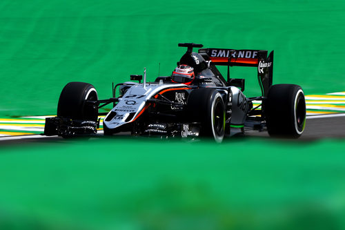 Nico Hülkenberg rodando en Interlagos