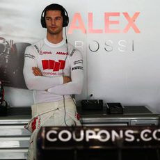 Alexander Rossi esperando que comience la clasificación