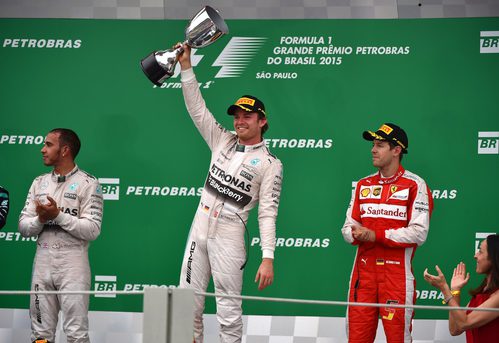 Podio del GP de Brasil 2015