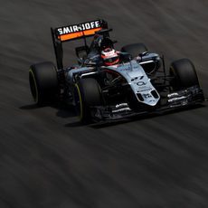 Nico Hülkenberg rodando en la sesión clasificatoria