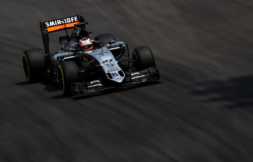 Nico Hülkenberg rodando en la sesión clasificatoria