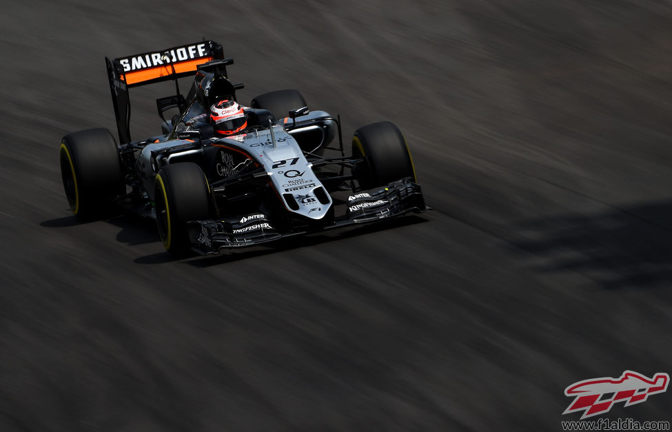 Nico Hülkenberg rodando en la sesión clasificatoria