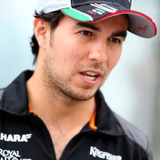 Sergio Perez tras la sesión de clasificación