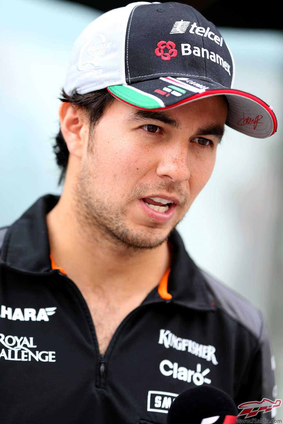 Sergio Perez tras la sesión de clasificación