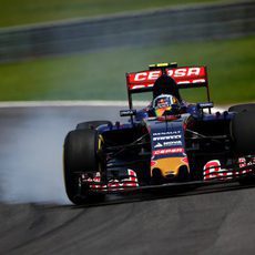 Carlos Sainz rodando en la sesión de clasificación